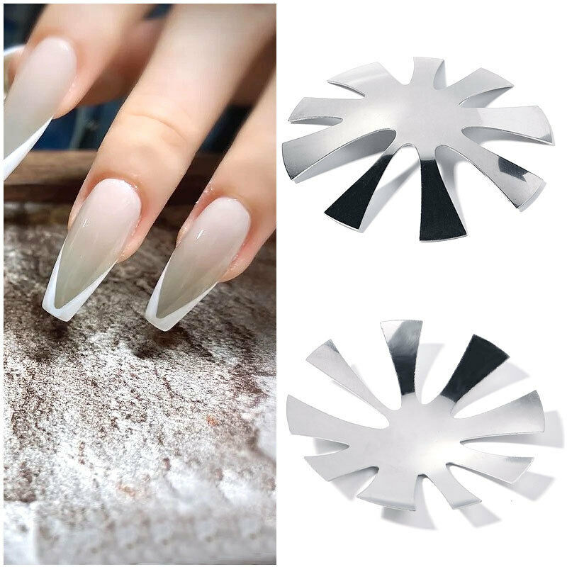 French Tip Smile V Line Edge Cutter Stencil Trimmer Nail Art Styling DIY Tool