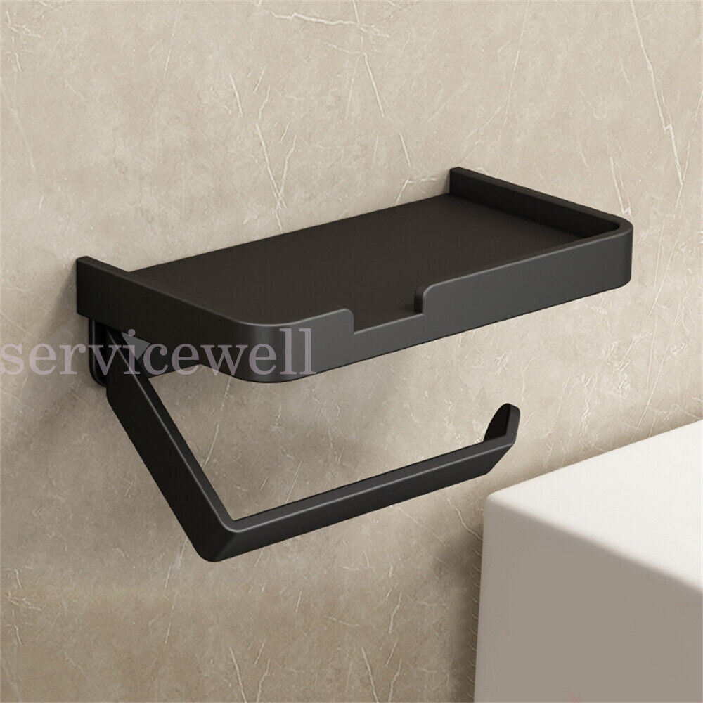 Bathroom Toilet Tissue Roll Wall Mounted Holder Paper Dispenser Storage