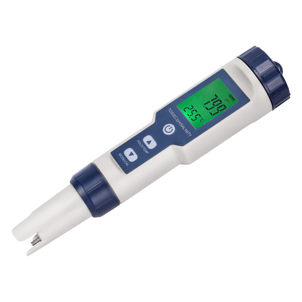 5 in 1 Digital Water Quality PH Tester Pen TDS EC Temperature Test Pool Water