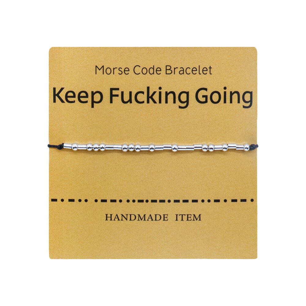 Morse Code Secret Hidden Message Best Bitches Friendship Couple Bracelet Gift