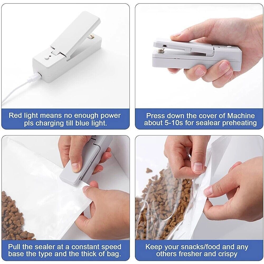 Handheld mini Heat Sealer Poly Bag Sealing Machine Food Portable Plastic Small