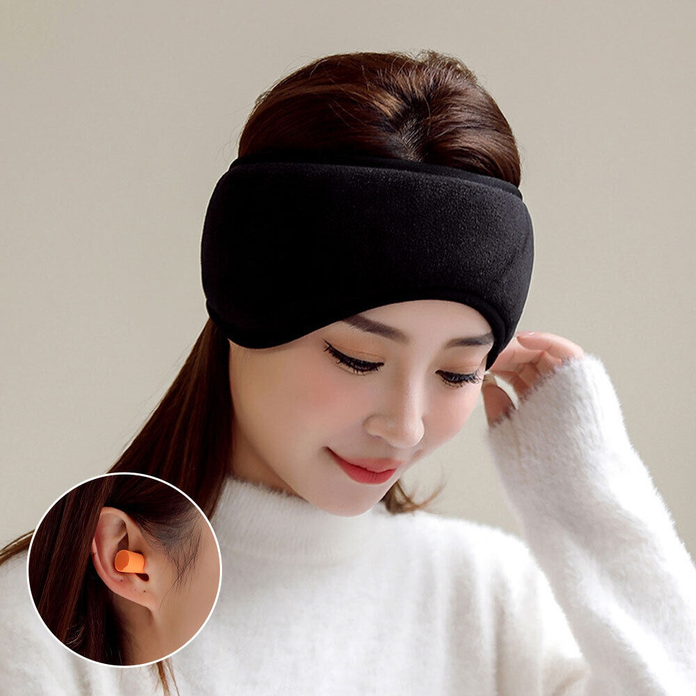 Sleeping Mask Blackout Ear Muffs For Sleeping Relaxing Noise Cancellation #T