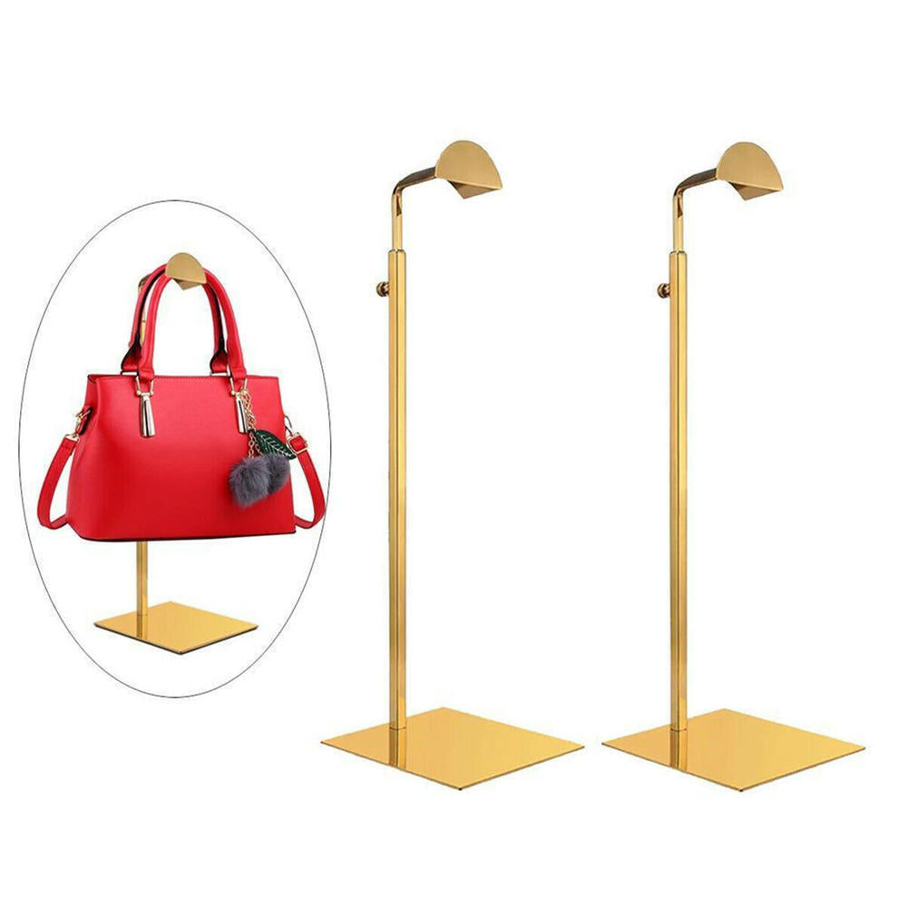 2X Adjustable Stainless Steel Handbag Display Stand Bag Purse Rack Hanger Holder