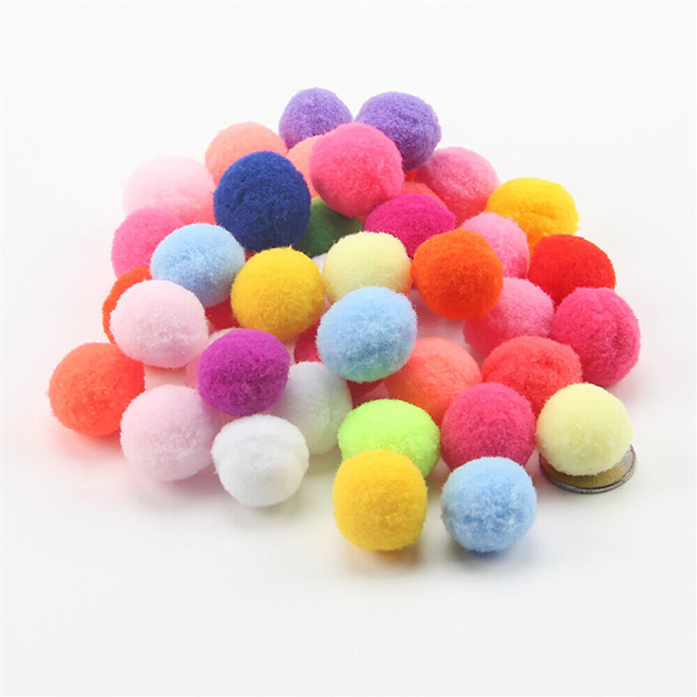 Pom Pom Balls Cat Pom Cat Toys Ball Stretch Plush Ball Interactive Kitten Toys