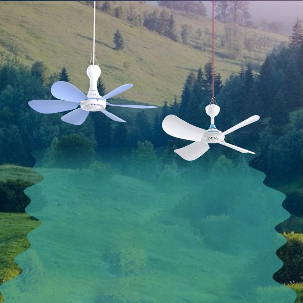 For Camping With Remote Usb Powered Ceiling Canopy Fan Hanging Fan 6 Leaves