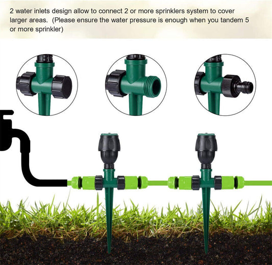 Rotating Adjustable Garden 360 Degree Water Sprinkler Grass Irrigation Sprayer