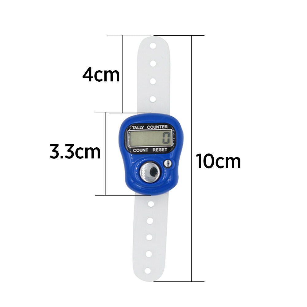 4PCS LED Digital LCD Electronic Finger Ring Counter Tally Tasbee Tasbih Row