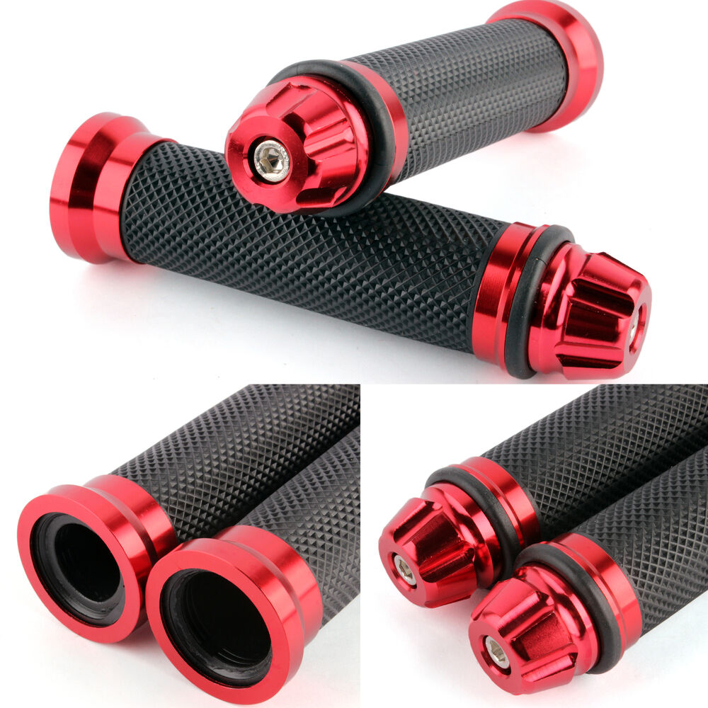 Motorcycle 7/8" Red Handlebar Hand Grips For Honda CBR600 f4i CBR600RR CBR929RR