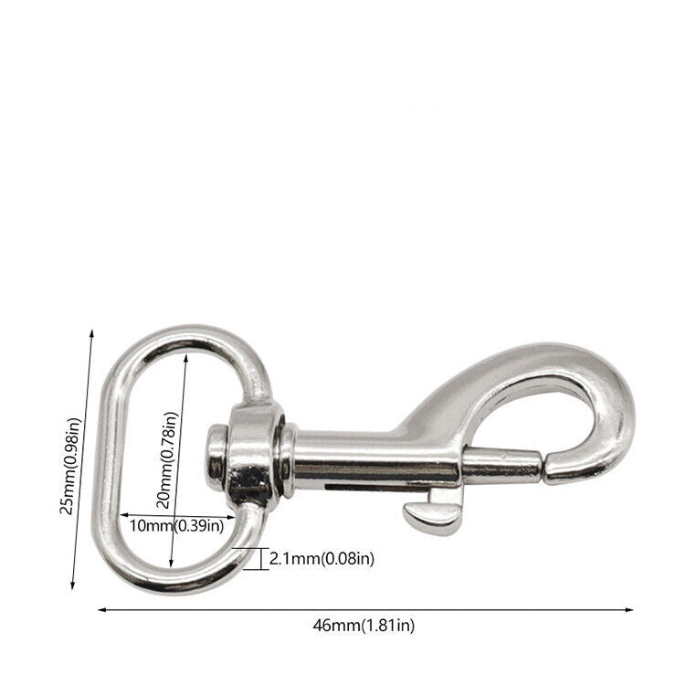 Mini Aluminum Alloy Keychain Making Snap Spring Clip Hook For Pets Carabiner 360