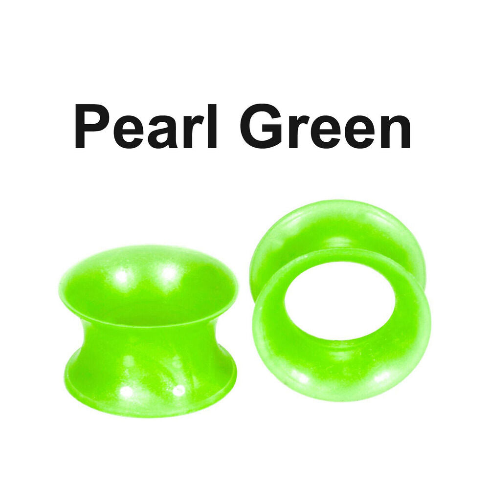1 pair Soft Silicone Ear Tunnels Plugs Flexible Stretcher Taper Piercing Earrings