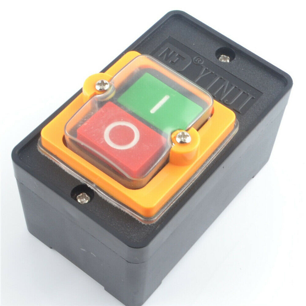 Waterproof Motor Bench Drill Switch Push Button ON/OFF for 10A 380V KAO-5