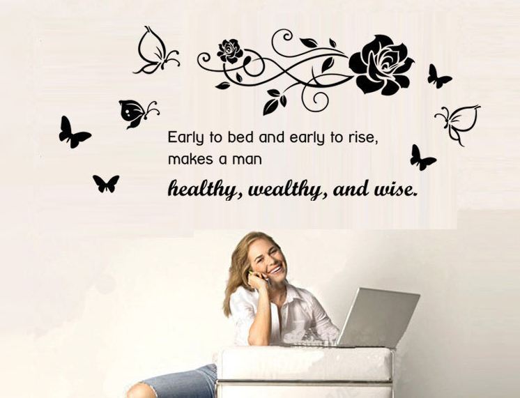 Wall Stickers Removable Early Healthy Home Living Room Bedroom Decal Picture Art