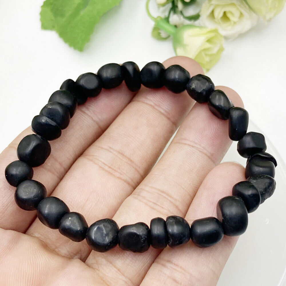 Shungite Bracelet Elite Shungite Bead Bracelet Stretchy Radiation Karelia