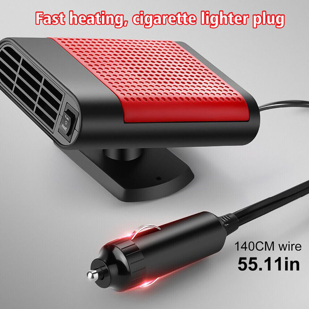 1000W Car Heater Portable Electric Heating Fan Defogger Defroster Demister 12V