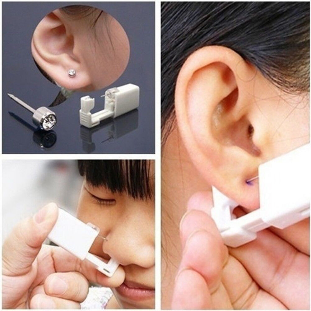 Disposable Body Nose Ears Piercing Gun Earring Machine Ear Stud Tools Men Women