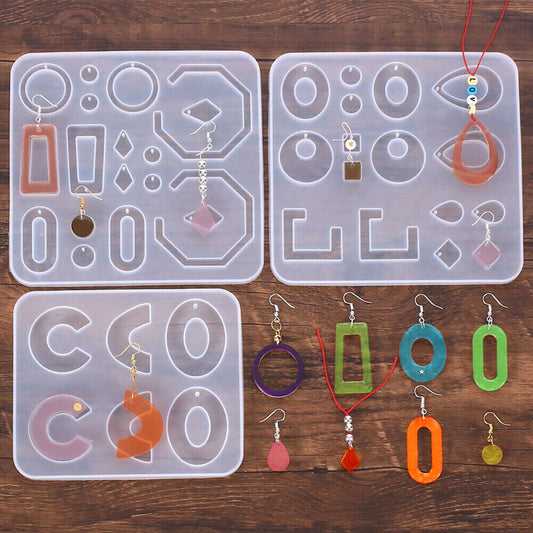 Silicone Earring Pendant Jewelry Making Mold Resin Casting Mould Craft DIY Tool