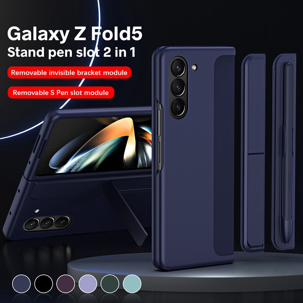 For Samsung Galaxy Z Fold 5 Fold 4 3 Rugged Bracket Stand Holder Case with S Pen