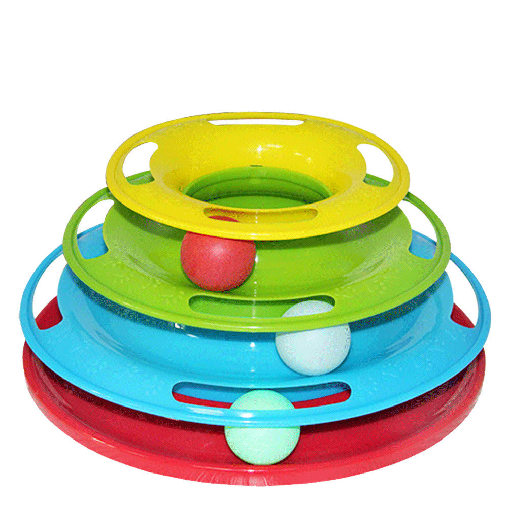 Funny Trilamina Plate Toys Crazy Cat Pet Amusement Disk Interactive Ball