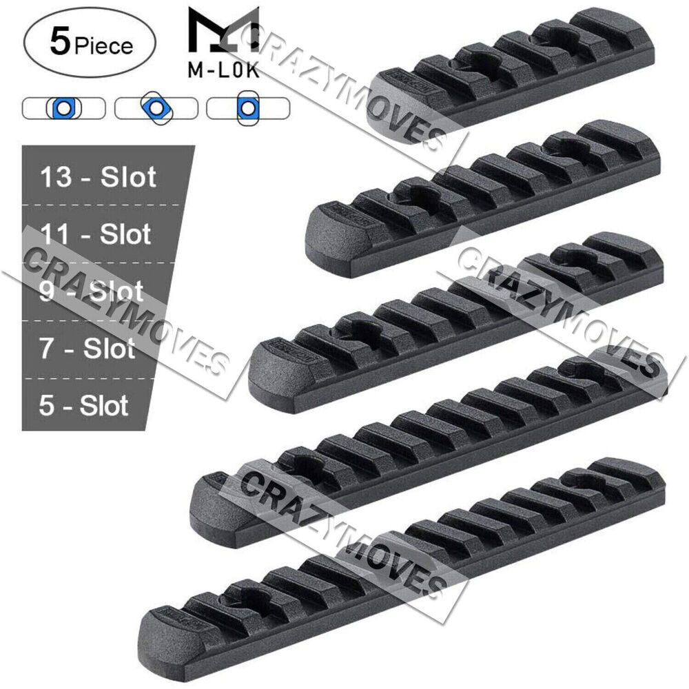 1 Set Rail Section M-Lok Weaver Picatinny Rail Adapter Extend Rail 13 Slot