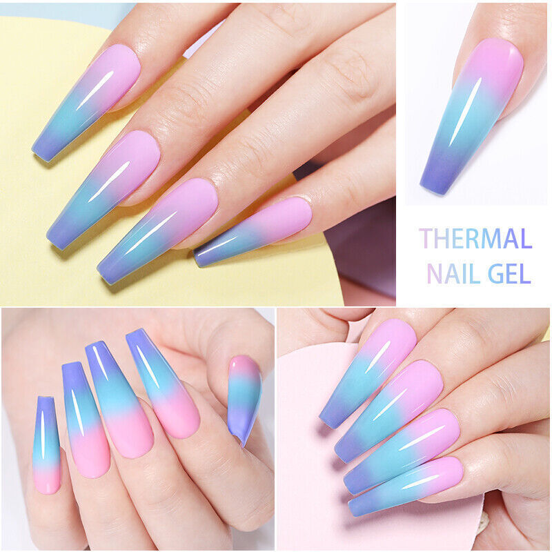 LILYCUTE Thermal Gel Polish Soak Off UV LED Color Changing Gel Nail Art Varnish