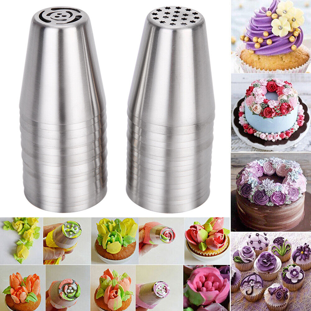 Russian Icing Piping Nozzles Cake Decorating Flower DIY Baking Pastry Tips Tools