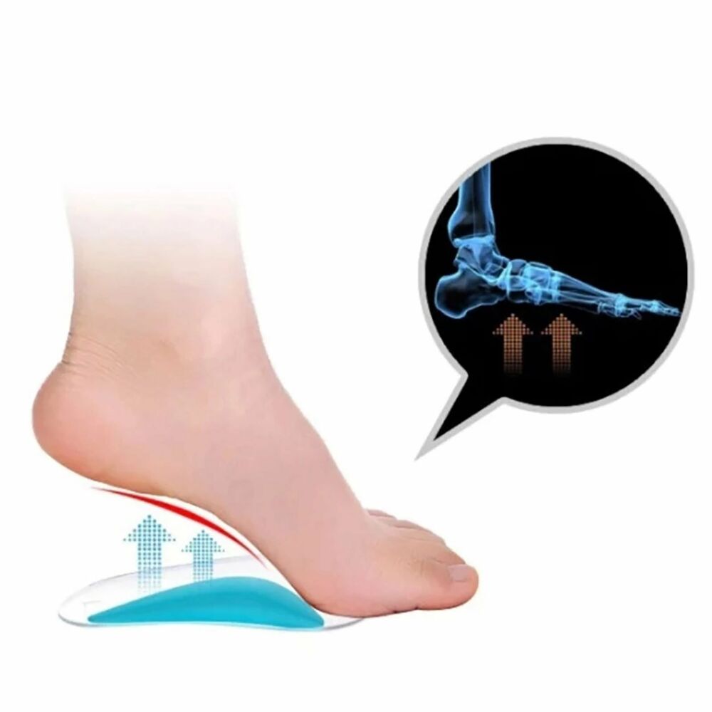 3xFlat Feet Unisex Gel Arch Support orthotic Shoe insole Pad Foot Pain Cushion