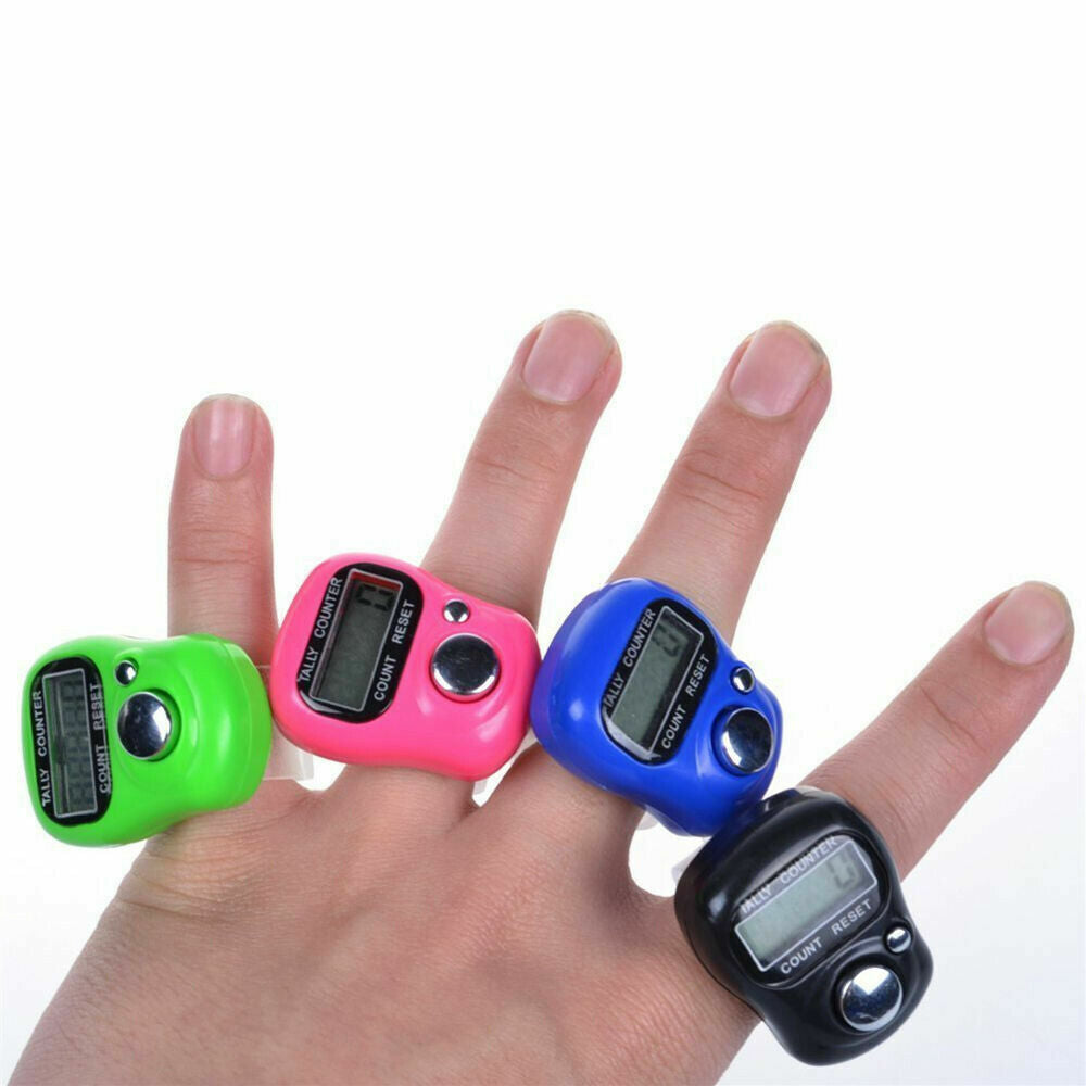 5 x Tally Counter Electronic Digital Mini Clicker Golf Score Stroke Hand Held Finger