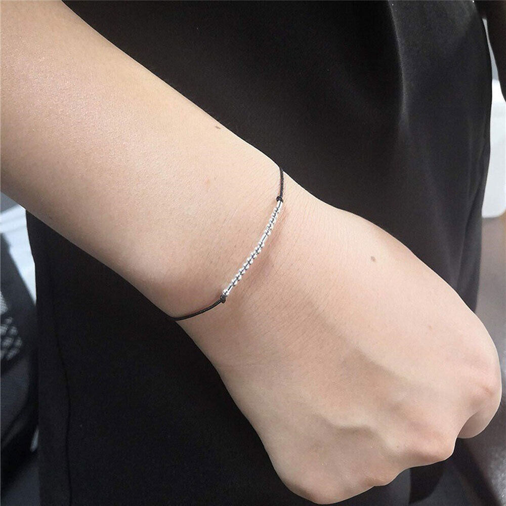 Morse Code Secret Hidden Message Best Bitches Friendship Couple Bracelet Gift