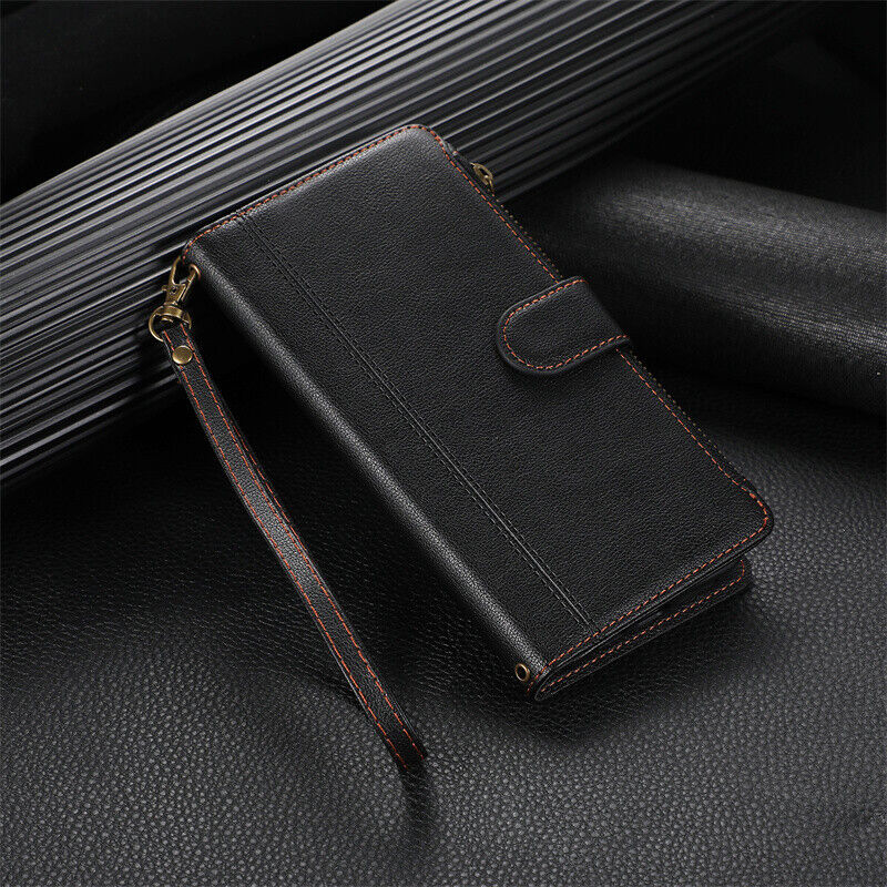 Zipper Wallet Flip Cover Case For iPhone 15 14 13 12 11 Pro XR XS Max 6 7 8 Plus