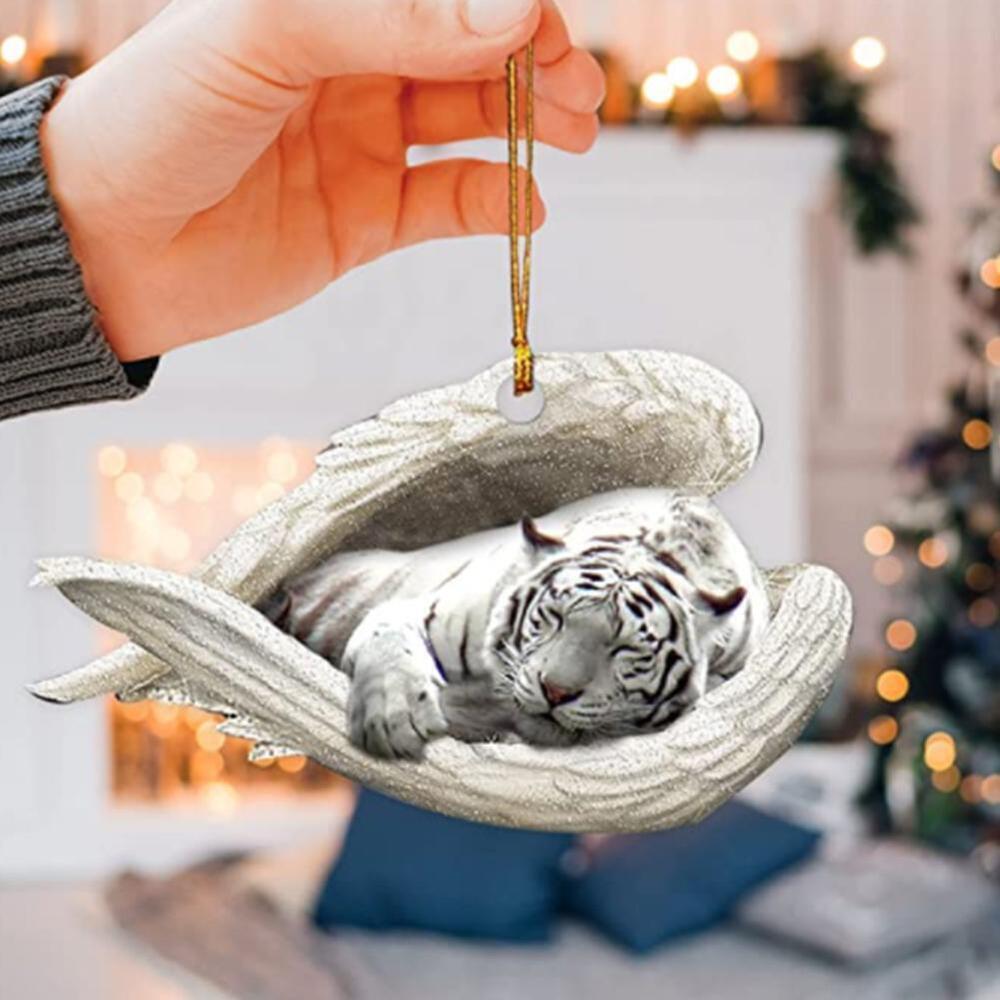 Hanging Ornament Keychain Cute Sleeping Angel Animal Pendant Wing Car Gift