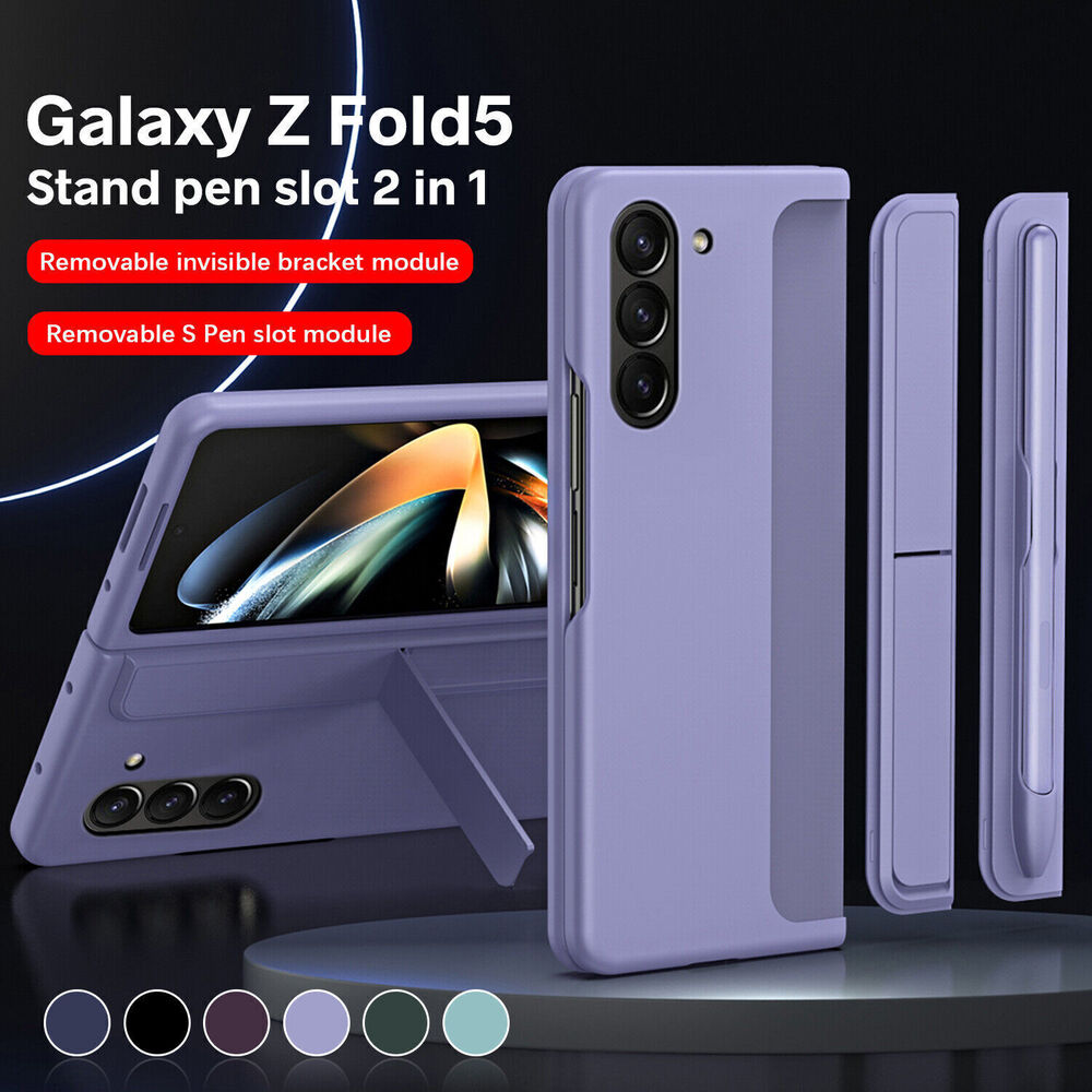 For Samsung Galaxy Z Fold 5 Fold 4 3 Rugged Bracket Stand Holder Case with S Pen