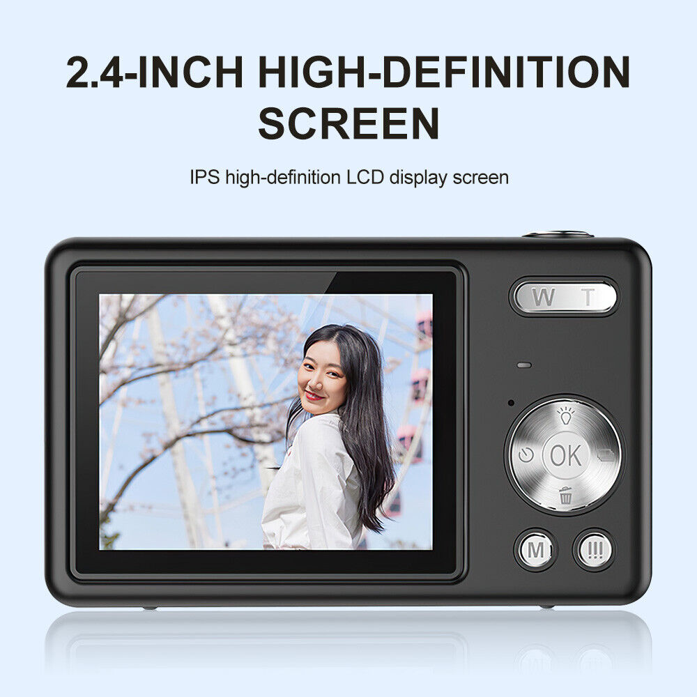 4K HD 1080P Digital Camera 16X Zoom Portable Vlogging Camera 2.4 Inch IPS Screen