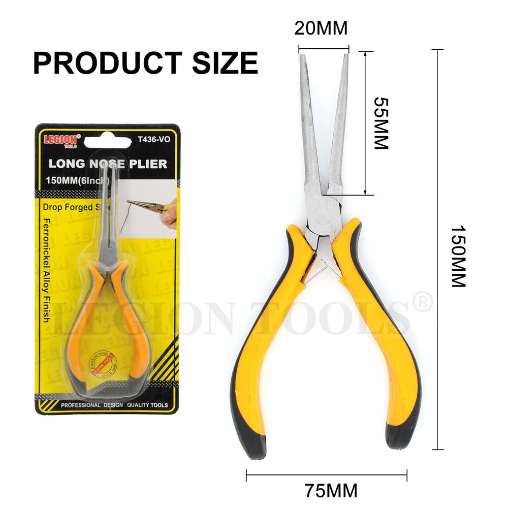 3pcs  6" Long Needle Nose Pliers Modeling Jewelery Wire Work Small Plier 150mm