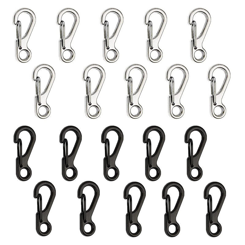 10x Mini Carabiner Alloy Key Buckle Keychain Snap Spring Clip Hook Tool DIY