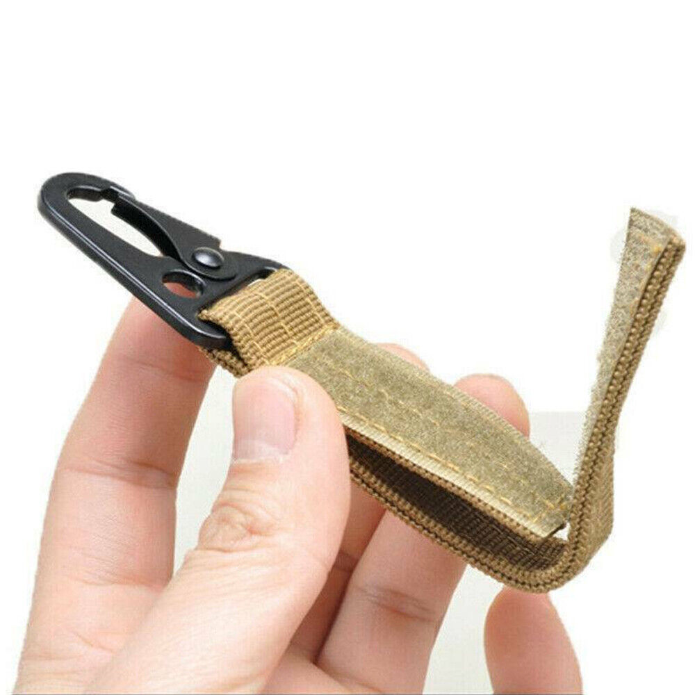 Military Nylon Key Hook Webbing Molle Buckle Outdoor Hanging Belt Carabiner Clip