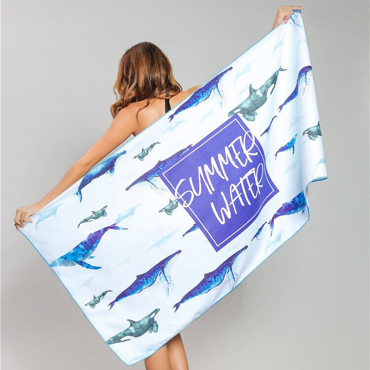 Sand Free XL Beach Towel + Bag Quick Dry Microfibre Compact Light Swimming