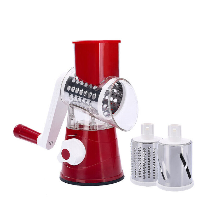 Kitchen Vegetable Fruit Slicer Cutter Shredder Food Manual Rotary Grater Chopper