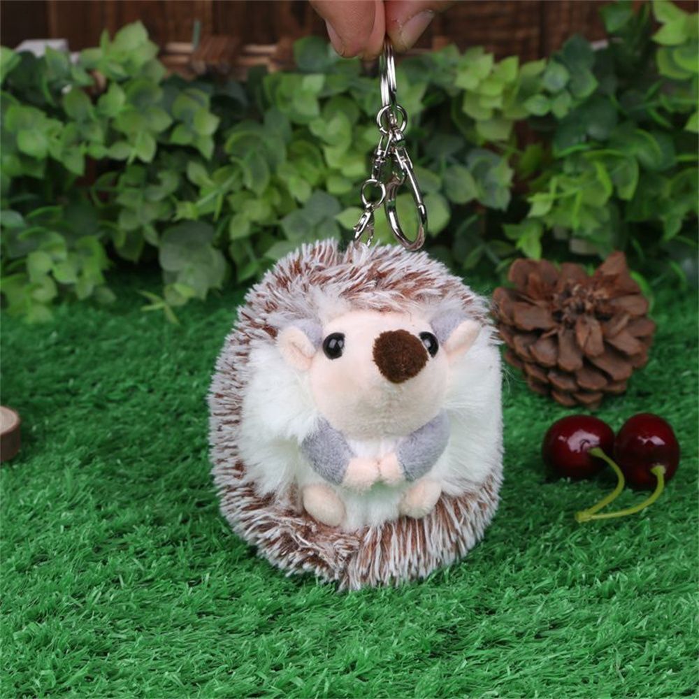 Pendants Plush Keyring Hedgehog Key Chain Auto Animal Keychain Plush Key Chain