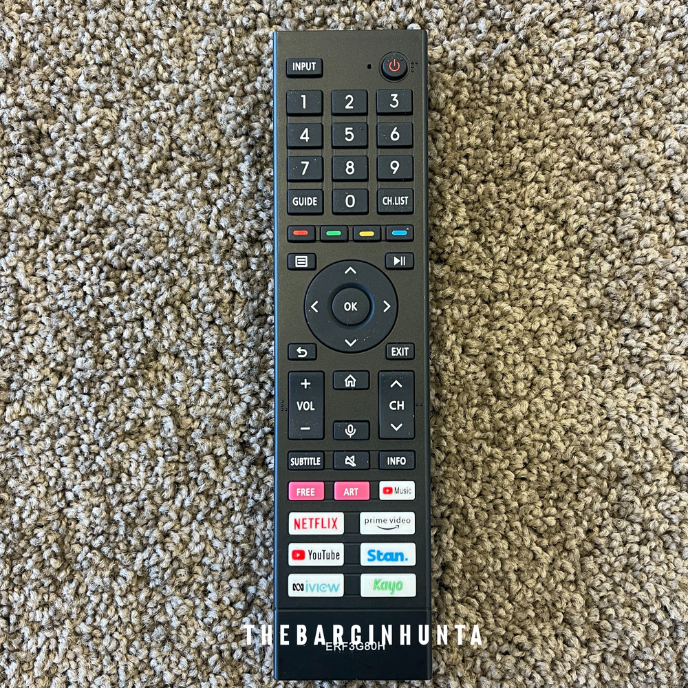 HISENSE TV Remote Control ERF3G80H for 43A7G, 50A7G, 55A7G, 65A7G, 75A7G, 85A7G