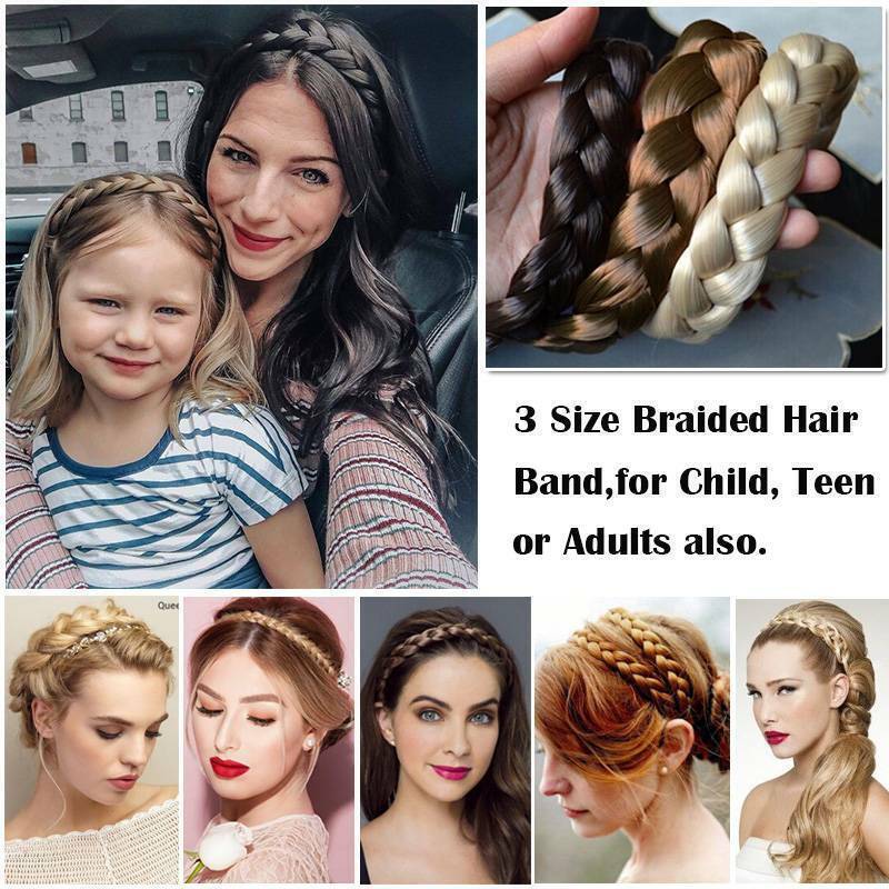 Hair Band Plaited Headband Synthetic Wig Braided Elastic Band Hair Extension