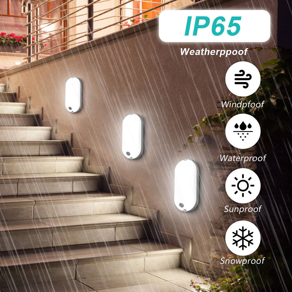 Motion PIR Sensor Lights Outdoor Garden Waterproof Security Wall Light Path Lamp