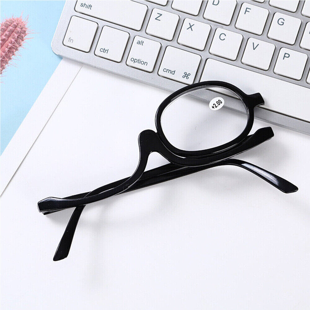 Women Eyeglasses Make-up Magnifying Glasses Foldable Reading Flip Down Glasses