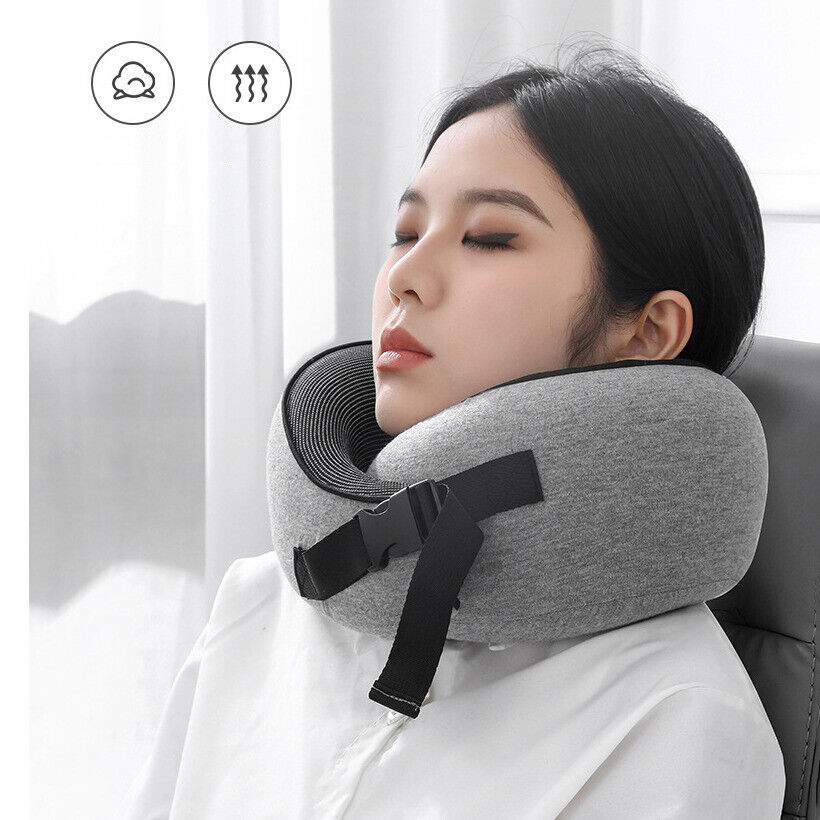 Memory Foam Neck Pillow Comfortable & Breathable Soft U Shaped Pillow for Travel