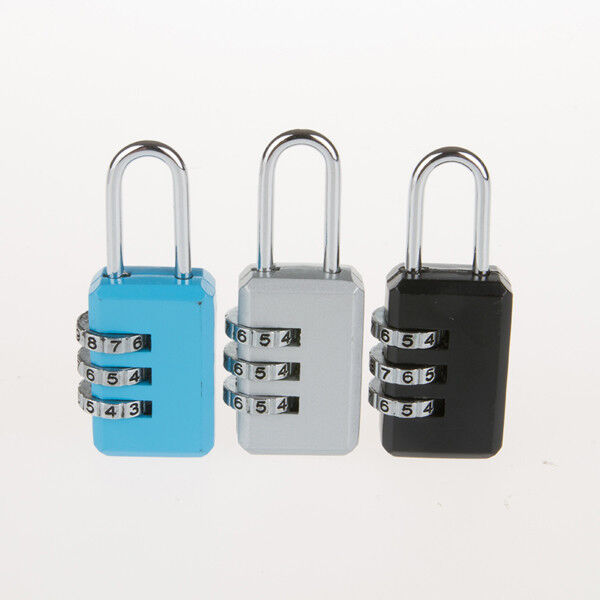 Travel Luggage Locks Combination 3 Dial Code PadLock Suitcase Security