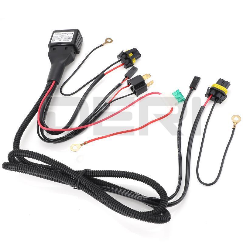 H4 Relay Harness Hi/Lo Beam Bi-LED Headlight HID Bulbs Wiring Controller 2-Lead