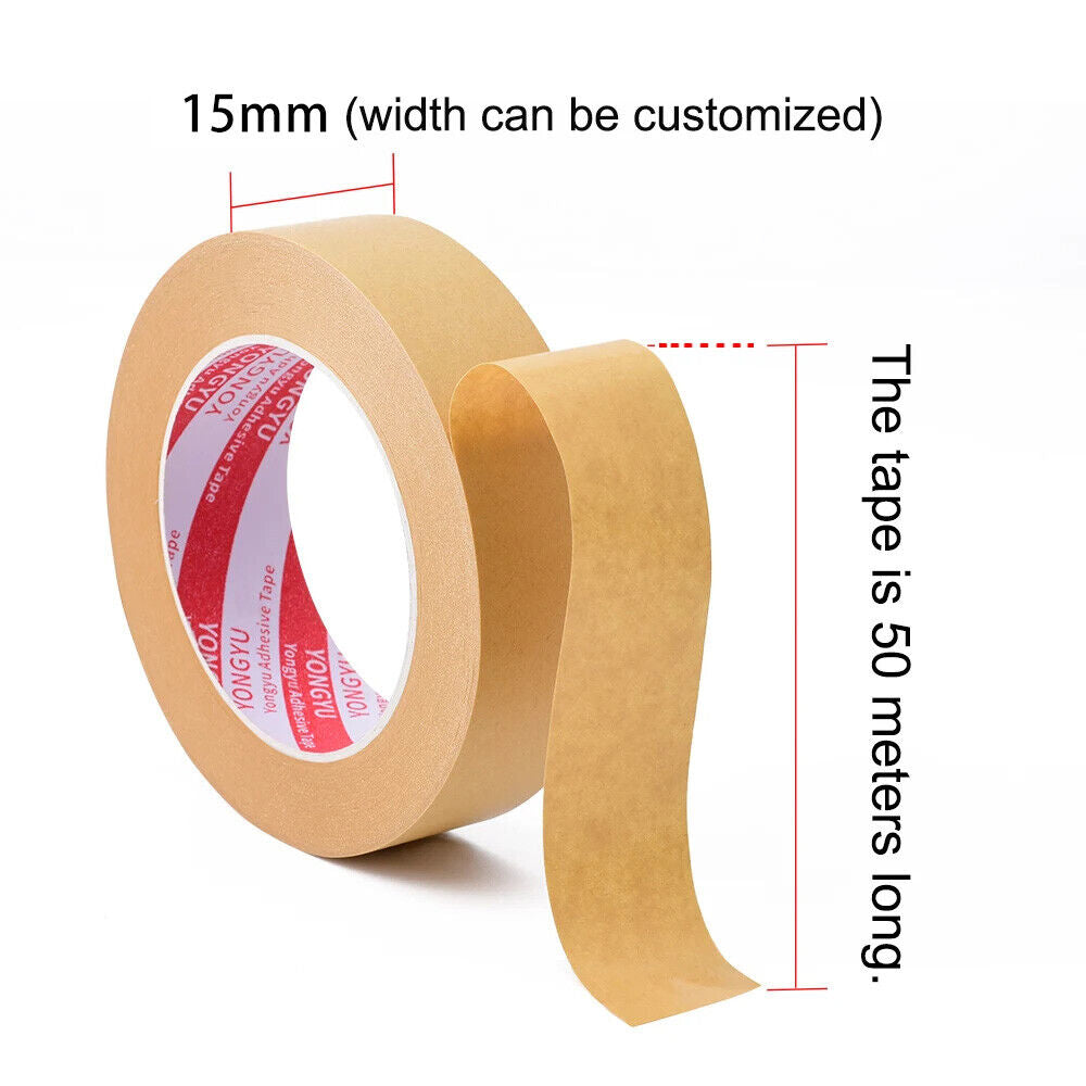 Kraft Brown Paper Tape Picture Framing Packing Tape Self adhesive 15mm Craft DIY