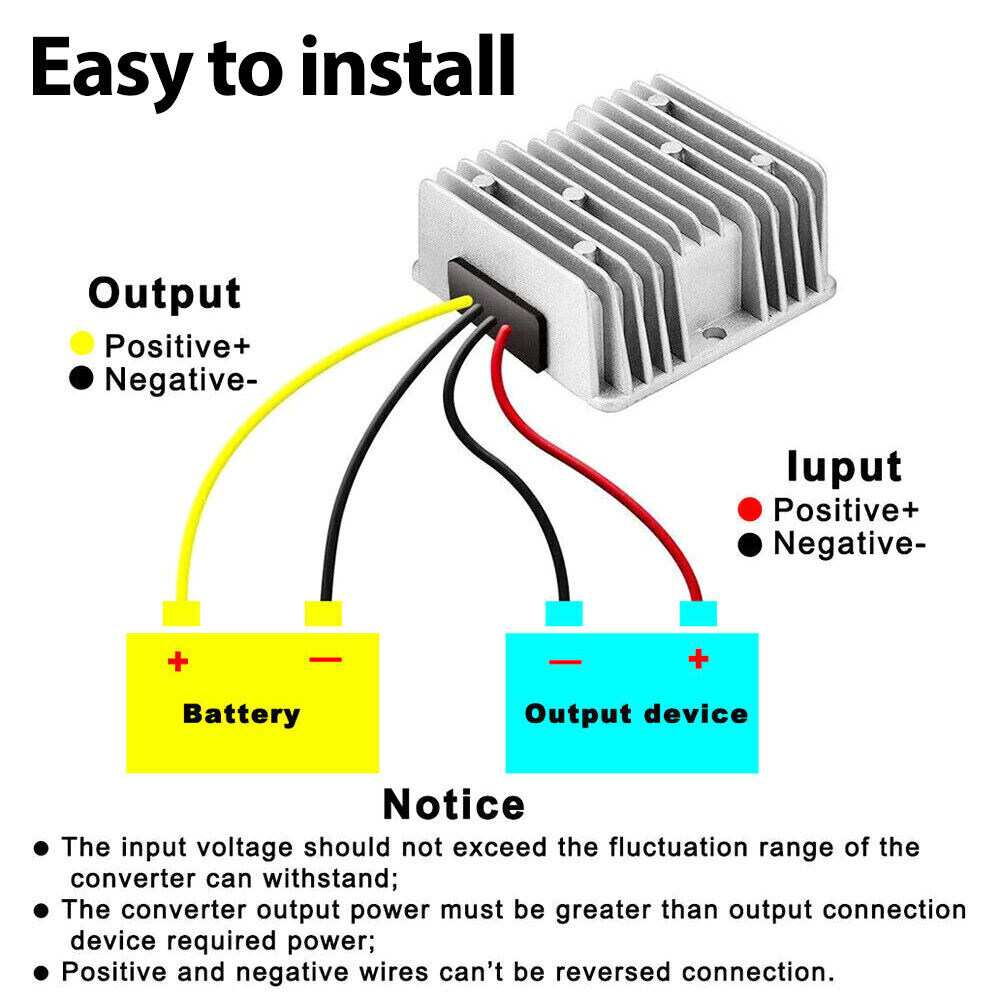 360W Supply Waterproof Car DC 12V Step Up Voltage Converter Regulator Power