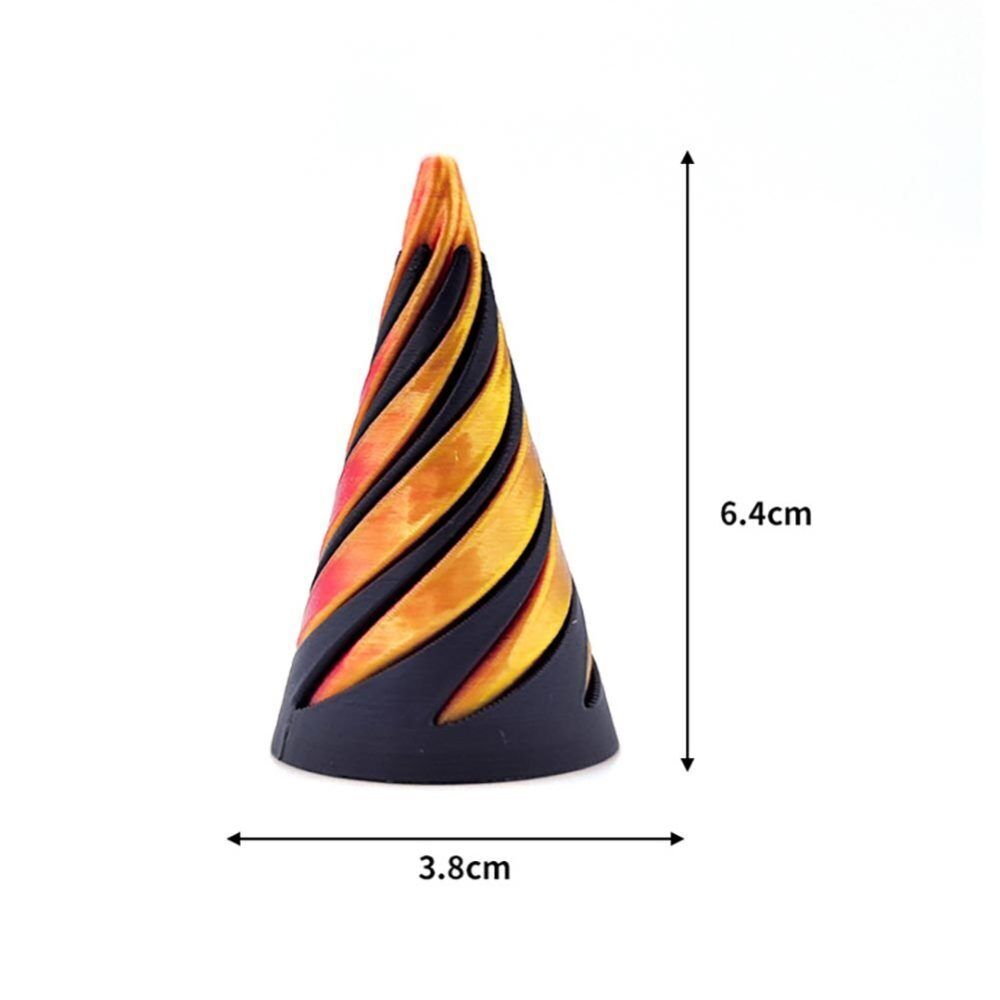 Impossible Pyramid Passthrough Sculpture Helix Screw Fidget Toy Spiral Cone Toy