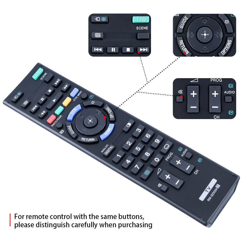 RM-GD024 Remote For Sony Bravia TV KDL-55EX630 KDL-60EX640 KDL55EX630