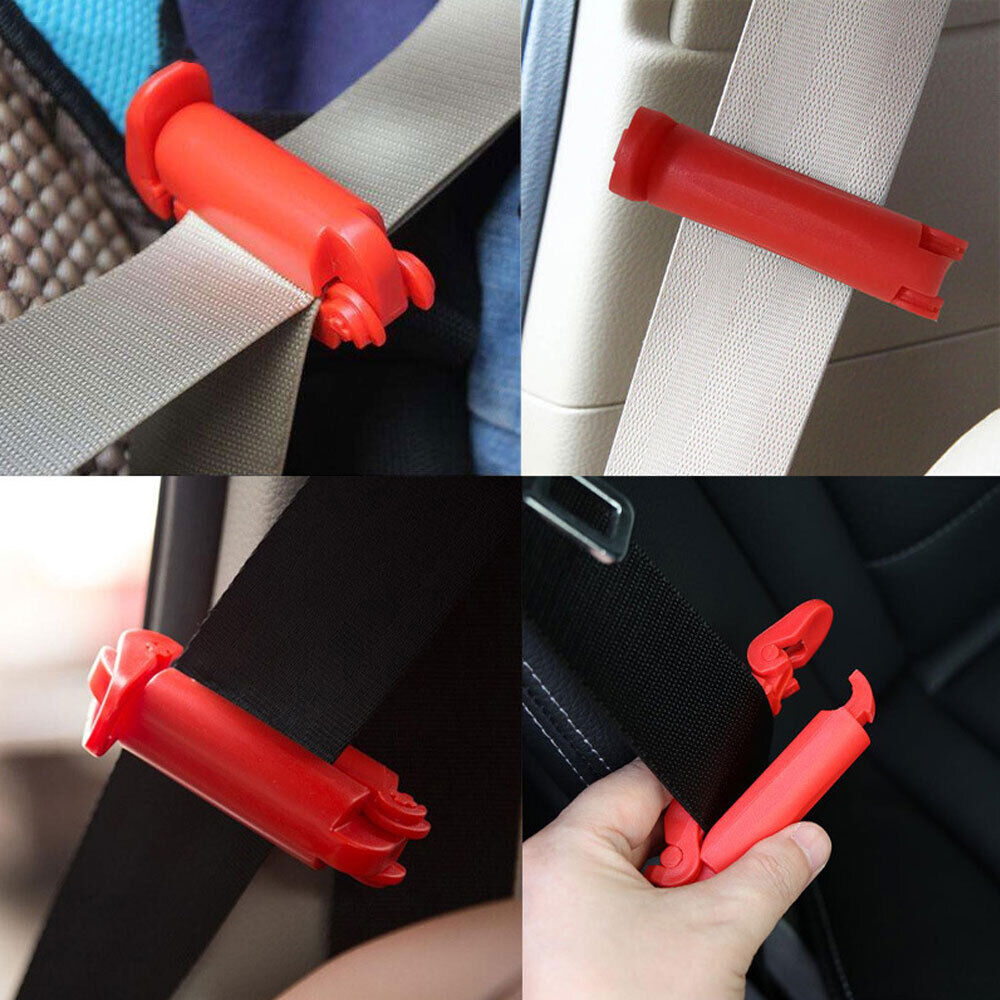 Universal Red Car Seat Belt Buckle Clip Anti-Scratch Protector Cover Accessories